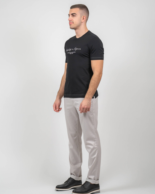 'ЧЕРНА ТЕНИСКА С ЩАМПА ОТ PREMIUM ПАМУК 