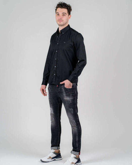 'ЧЕРНА РИЗА С ЕЛАСТАН И ЛОГО