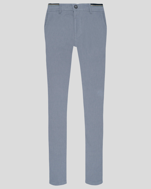 'СВЕТЛО СИН ПАНТАЛОН В СИТНА СТРУКТУРА ПАНАМА