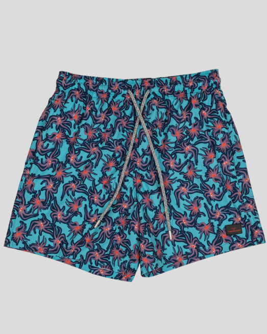 'БАНСКИ  В ЦВЯТ МИНТ С КОНТРАСТЕН МОРСКИ ПРИНТ