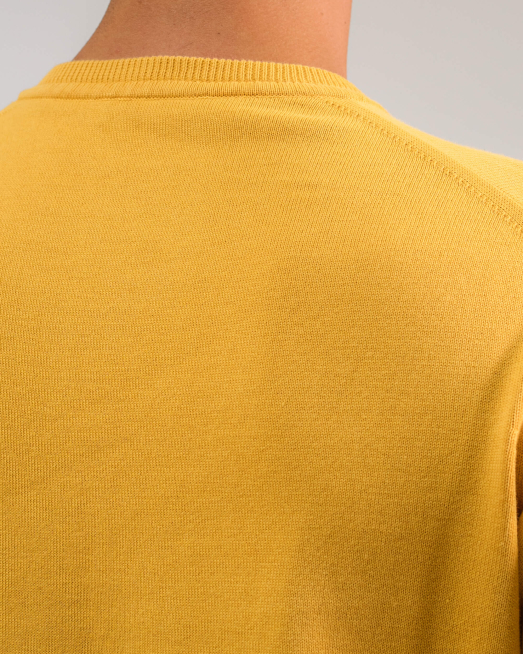 'ЖЪЛТ ПАМУЧЕН ПУЛОВЕР С БРОДЕРИЯ