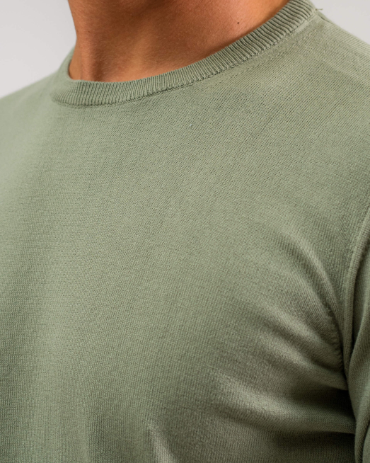 'ЗЕЛЕН ПУЛОВЕР С МЕТАЛНО ЛОГО