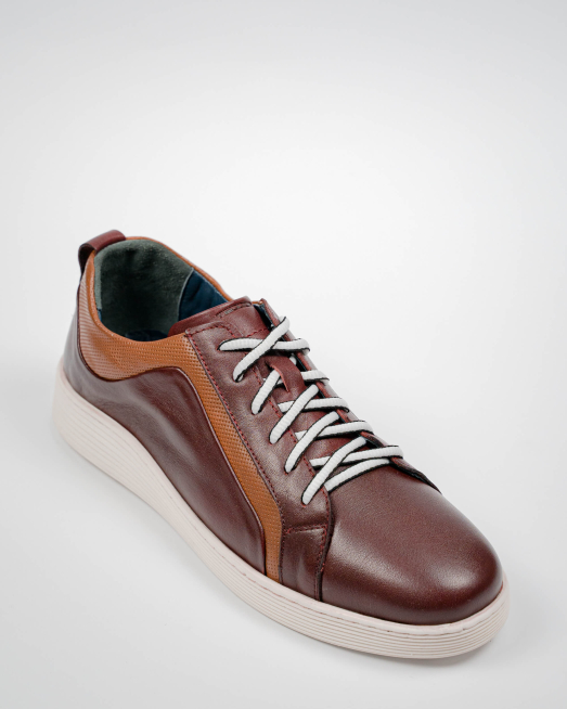 'ОБУВКИ В БОРДО С КОНТРАСТНА ГАРНИТУРА