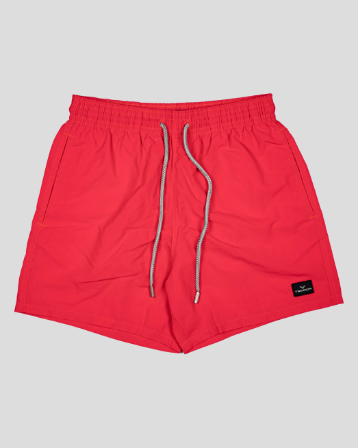 'МЪЖКИ БАНСКИ В ЦВЯТ КОРАЛ С КОНТРАСТНА ЕМБЛЕМА