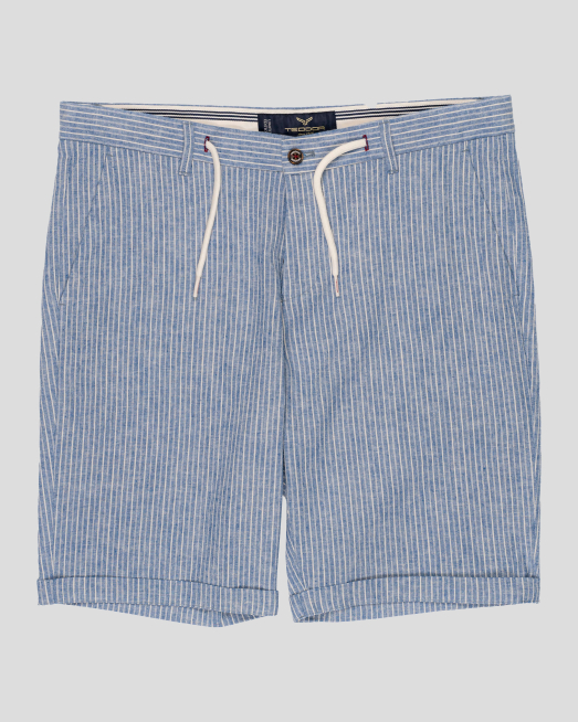 'РАИРАНИ ЛЕНЕНИ БЕРМУДИ В ТЪМНО СИН ЦВЯТ