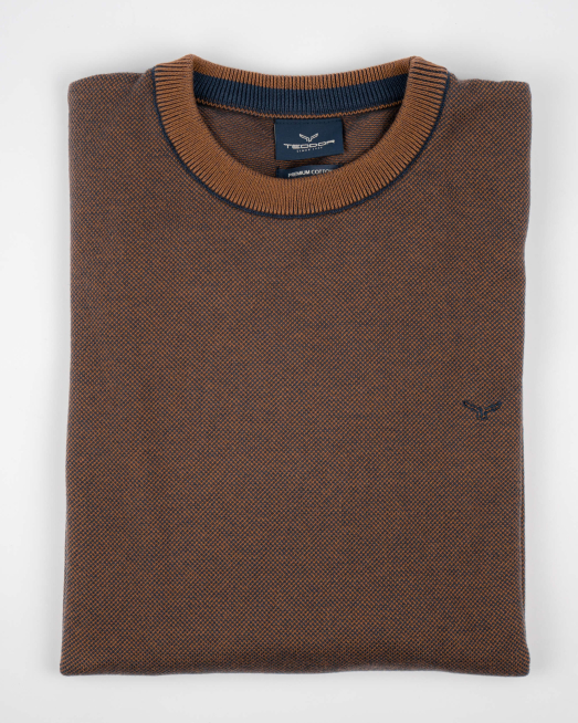 'ДВУЦВЕТЕН СТРУКТУРЕН ПУЛОВЕР 