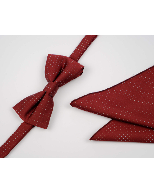 'КОМПЛЕКТ В ЦВЯТ БОРДО НА СИТНИ БЕЛИ ТОЧКИ