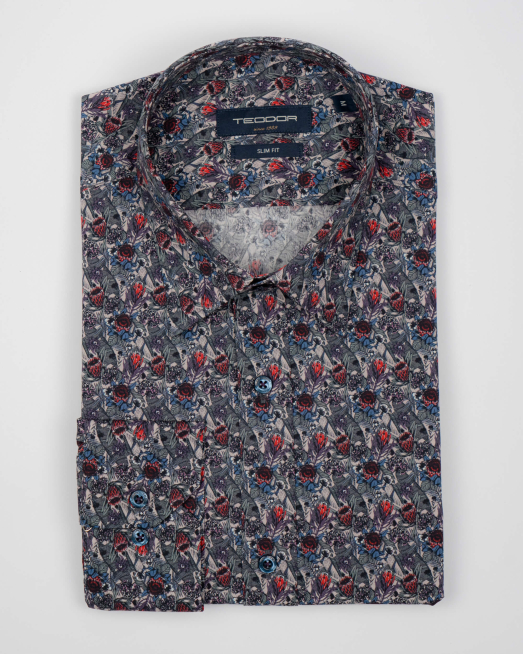 'ВТАЛЕНА РИЗА С ФЛОРАЛЕН ДЕСЕН