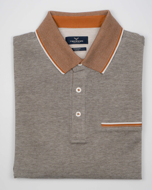 'БЛУЗА В ЦВЯТ СИВ МЕЛАНЖ С ЯКА