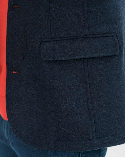 'ПАЛТО ОТ ВЪЛНЕНО ТРИКО В ЦВЯТ АНТРАЦИТ