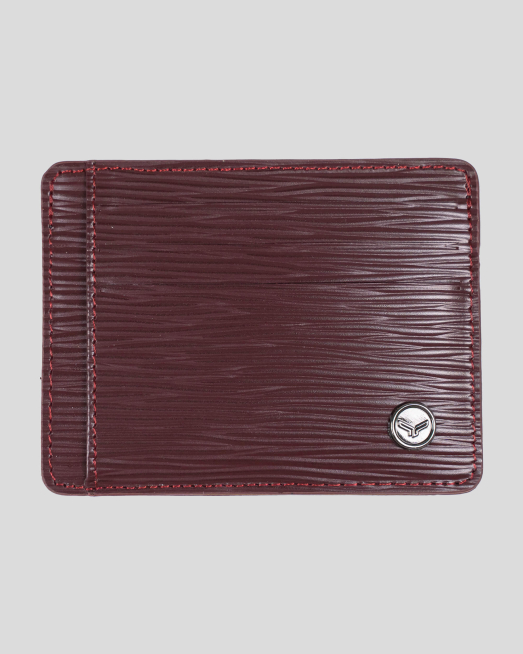 'СТРУКТУРЕН ВИЗИТНИК С МЕТАЛНО ЛОГО В БОРДО