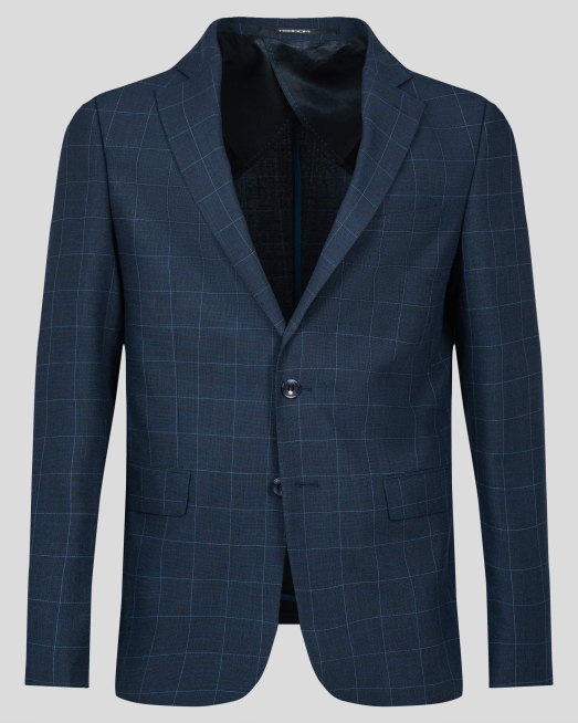 'ТЪМНО СИНЬО КЛАСИЧЕСКО САКО В КАРЕ 