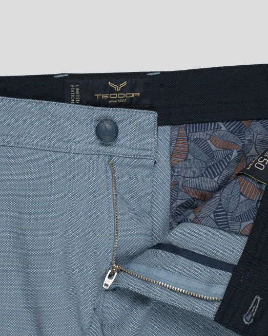 'СВЕТЛО СИНИ БЕРМУДИ С ИТАЛИАНСКИ ДЖОБ