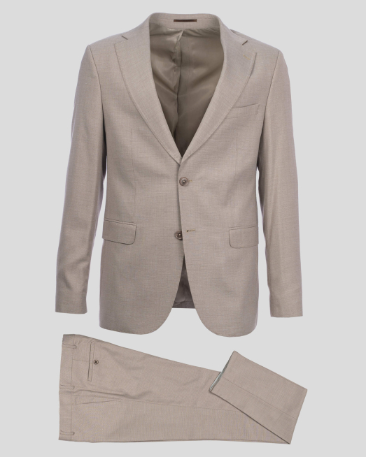 'ВТАЛЕН БЕЖОВ КОСТЮМ НА СИТНИ КВАДРАТИ