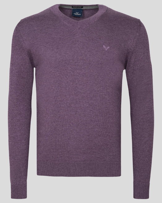 'ЛИЛАВ ПУЛОВЕР МЕЛАНЖ С БРОДЕРИЯ ЛОГО