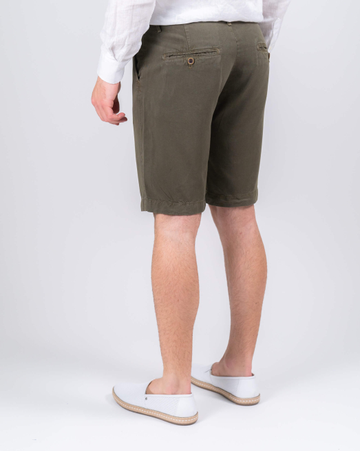 'МАСЛЕНО ЗЕЛЕНИ БЕРМУДИ ДЮС С ЛОГО ОТ ТЕНСЕЛ