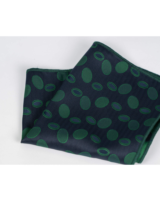 'ТЪМНО СИН КОМПЛЕКТ НА ЗЕЛЕНИ ЕЛИПСИ