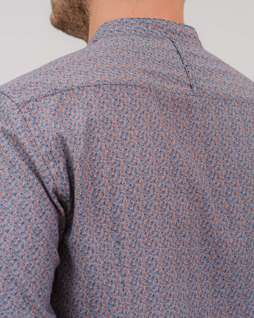 'ПРИНТИРАНА ВТАЛЕНА РИЗА В ОРАНЖЕВО И СИНЬО