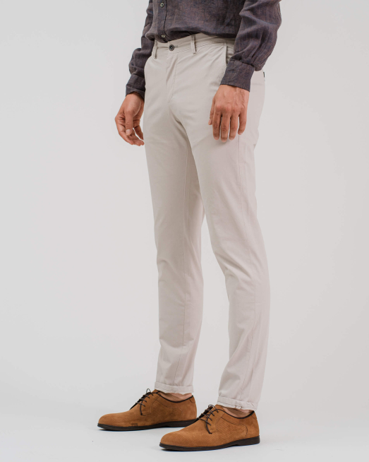 'СВЕТЛО БЕЖОВ ВТАЛЕН ПАНТАЛОН С ЕЛАСТАН