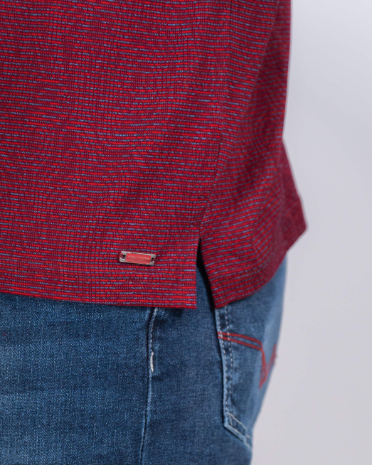 'ТЕНИСКА В БОРДО ОТ ДВОЙНО МЕРСЕРИЗИРАН ПАМУК В РАЙЕ МУЛИНЕ