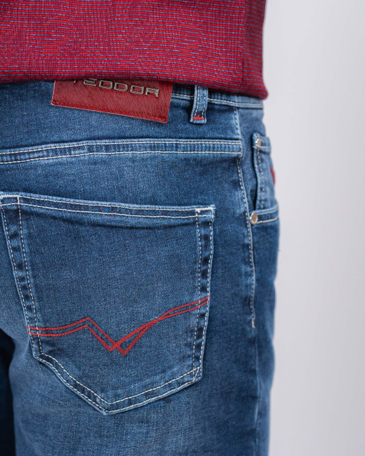 'ТЪМНО СИНИ PREMIUM БЕРМУДИ С КОНТРАСТНА ЛОГО ЕМБЛЕМА