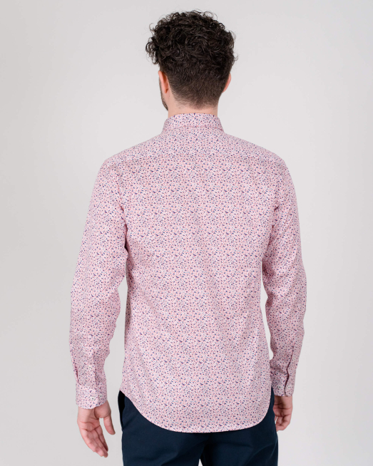 'МНОГОЦВЕТНА РИЗА ОТ САТЕНИРАН ПАМУК С ФЛОРАЛНИ МОТИВИ