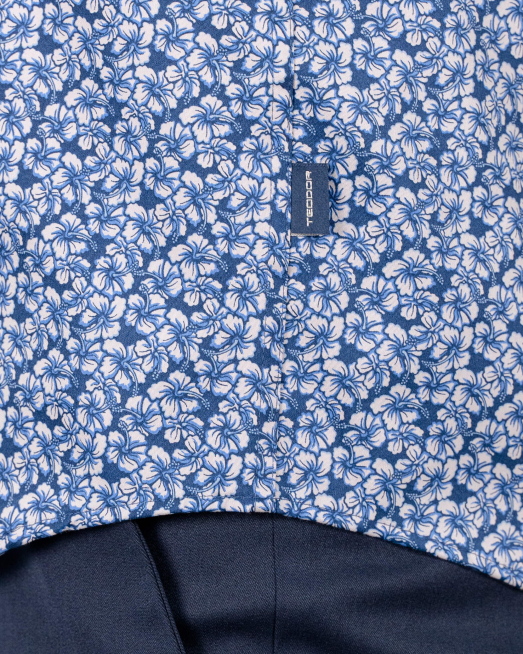 'ВТАЛЕНА РИЗА С ФЛОРАЛНИ МОТИВИ ОТ САТЕНИРАН ПАМУК