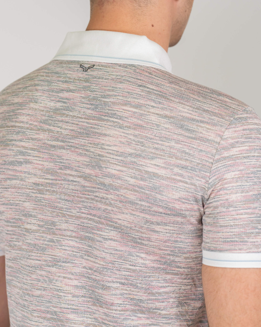 'ДВОЙНО МЕРСЕРИЗИРАНА ТЕНИСКА В АНТИК РОЗОВО ЖАКАРД