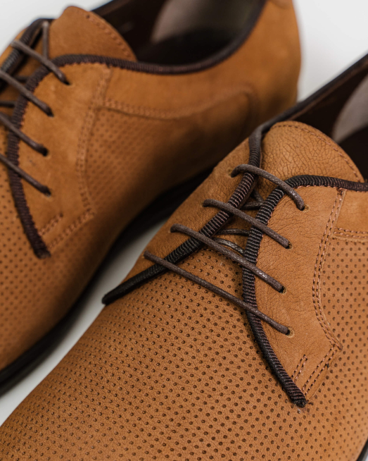 'СПОРТНО-ЕЛЕГАНТНИ ОБУВКИ ОТ НАБУК В КАФЯВ ЦВЯТ