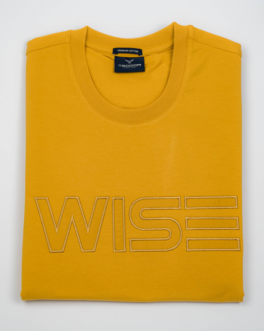 'БЛУЗА В ЖЪЛТ ЦВЯТ С НАДПИС WISE 