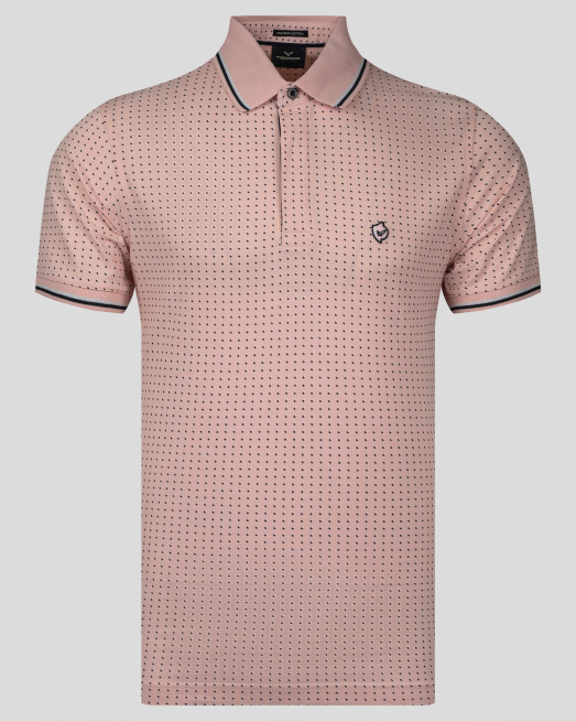 'РОЗОВА ТЕНИСКА В СИТЕН ПРИНТ ОТ PREMIUM ПАМУК