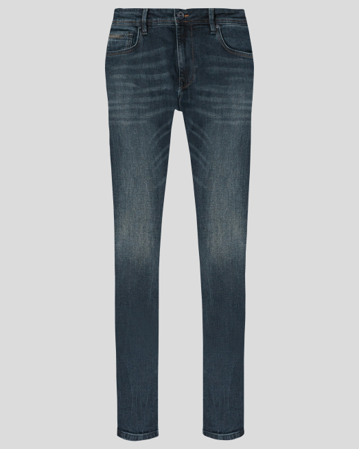 'ТЪМНО СИНИ ВТАЛЕНИ ДЪНКИ С КОНТРАСТНИ ШЕВОВЕ