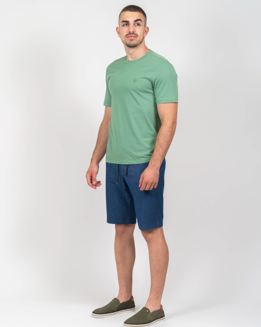 'СВЕТЛО ЗЕЛЕНА ТЕНИСКА ОТ PREMIUM ПАМУК С БРОДЕРИЯ ЛОГО