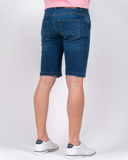 'СИНИ ДЪНКОВИ БЕРМУДИ С КОНТРАСТНА ЕМБЛЕМА ЛОГО