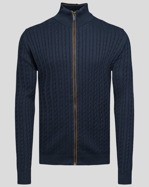 'ТЪМНО СИНЯ ЖИЛЕТКА  НА ОСМОРКИ ОТ PREMIUM ПАМУК