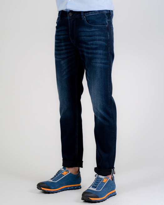 'ТЪМНО СИНИ ВТАЛЕНИ ДЪНКИ С ТОНАЛНИ ШЕВОВЕ