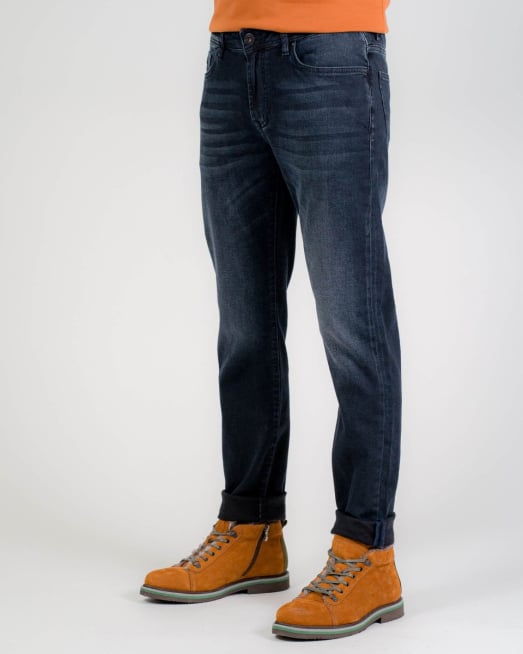 'ТЪМНО СИНИ ВТАЛЕНИ ДЪНКИ С ЛЕК ИЗТРИТ ЕФЕКТ