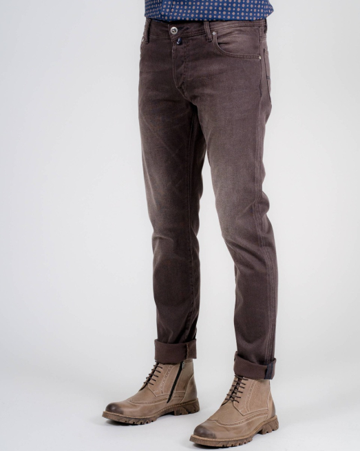 'КАФЯВИ ВТАЛЕНИ ДЪНКИ ОТ СТРУКТУРЕН PREMIUM ДЕНИМ