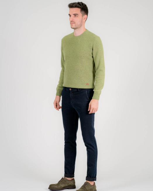 'ТЪМНОСИН  ВТАЛЕН ПАНТАЛОН С ИТАЛИАНСКИ ДЖОБОВЕ 