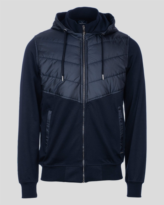 'СУИТЧЪР ОТ ВИСОКОКАЧЕСТВЕН SUPIMA ПАМУК В ТЪМНО СИН ЦВЯТ