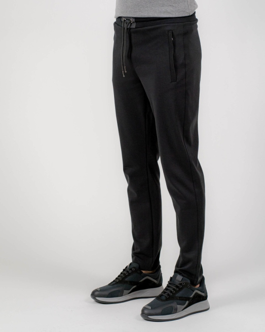 'ЧЕРНО ТРИКОТАЖНО ДОЛНИЩЕ ОТ ВИСОКОКАЧЕСТВЕН ПАМУК SUPIMA