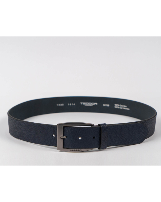 'ТЪМНО СИН КОЛАН ОТ ШАГРЕНИРАНА КОЖА