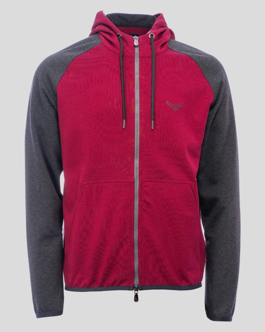 'ДВУЦВЕТЕН СУИТЧЪР ОТ ВИСОКОКАЧЕСТВЕН ПАМУК SUPIMA С КАЧУЛКА