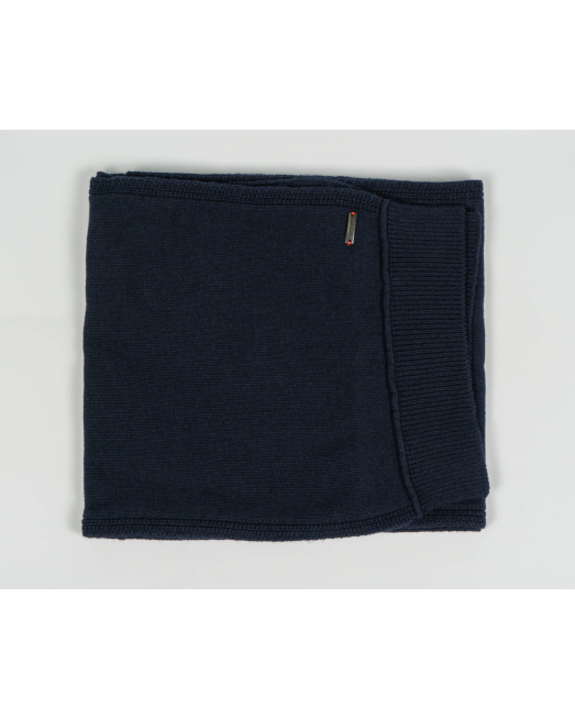 'ТЪМНО СИН ПЛЕТЕН ШАЛ ОТ ВЪЛНА И КАШМИР