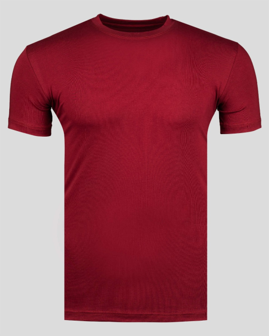 'ТЕНИСКА С ОБЛО ДЕКОЛТЕ В ЦВЯТ БОРДО