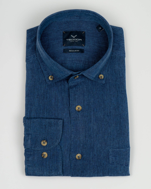 'ТЪМНО СИНЯ РИЗА С ДЖОБ СВОБОДЕН СИЛУЕТ