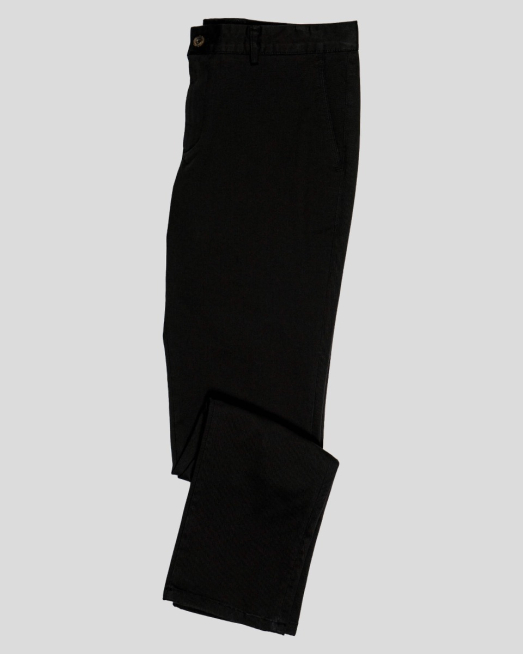 'ЧЕРЕН СВОБОДЕН ПАНТАЛОН ОТ ПАМУЧЕН ГАБАРДИН С ЕЛАСТАН