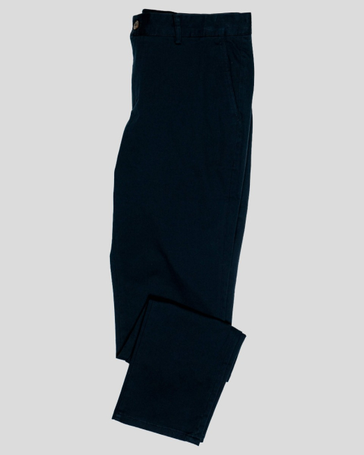 'ТЪМНОСИН ПАНТАЛОН С ИТАЛИАНСКИ ДЖОБ ОТ ПАМУЧЕН ГАБАРДИН