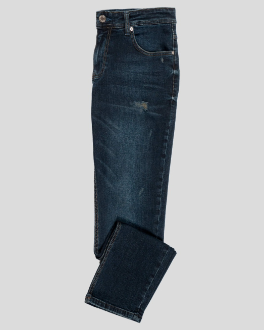 'ВТАЛЕНИ СИНИ ДЪНКИ С ЛЕКИ ДЕКОРАТИВНИ НАКЪСВАНИЯ И СРЯЗАН ДЖОБ