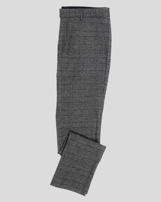 'СВОБОДЕН ПАНТАЛОН ОТ ФИНА ВЪЛНА С ЕЛАСТАН В ДЕСЕН КАРЕ